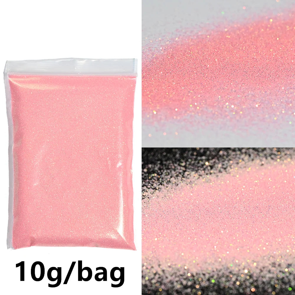 5g Laser Holographic Bulk Glitter Nail Shining Sparkly Pigment Loose Fine Glitter Reflective Gel Polish Accessories Nail Powder