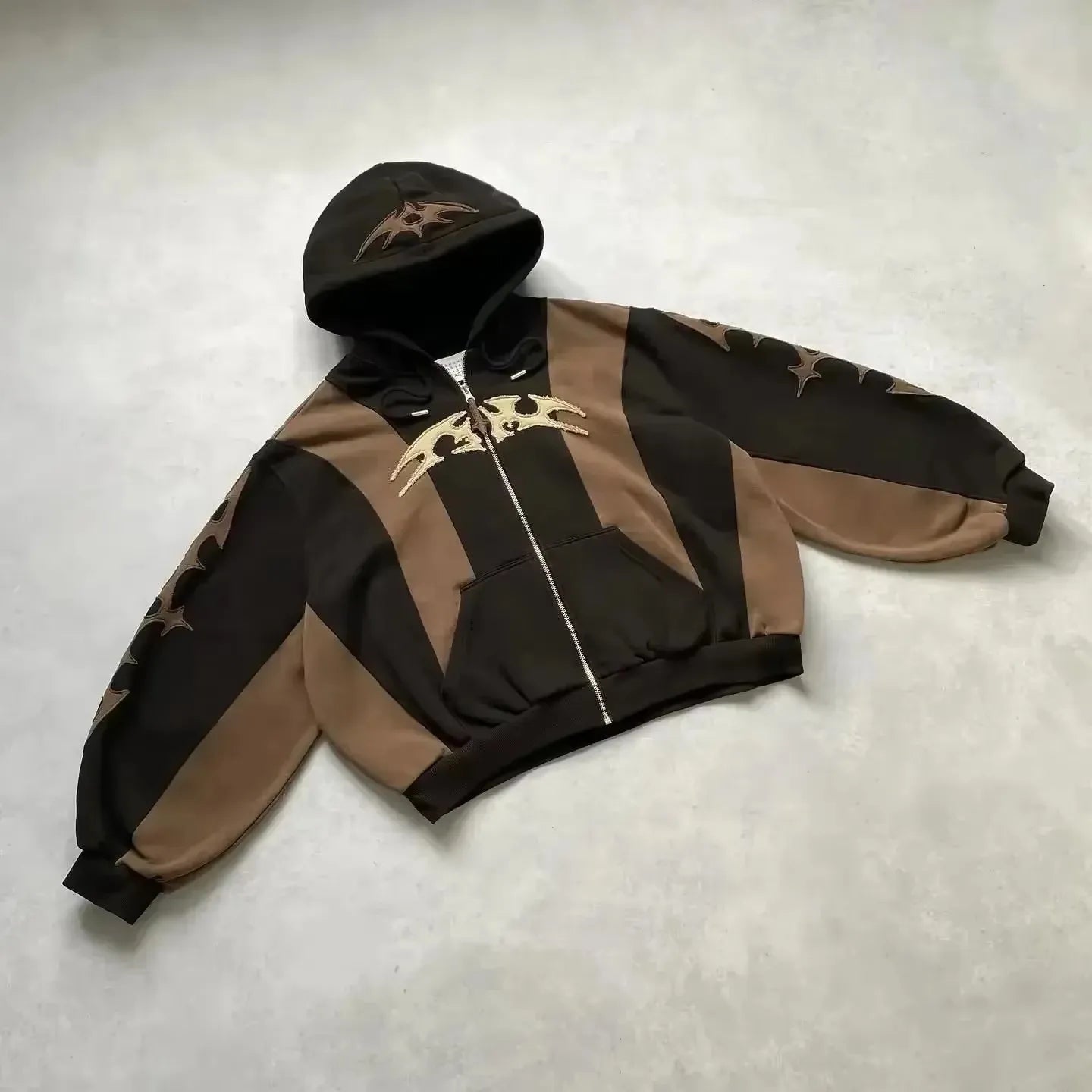 2024 High Street Trend Vintage Alphabet Embroidery Hoodie for Men Y2k Goth Harajuku Fashion Coat Couple Casual Loose Sweatshirt