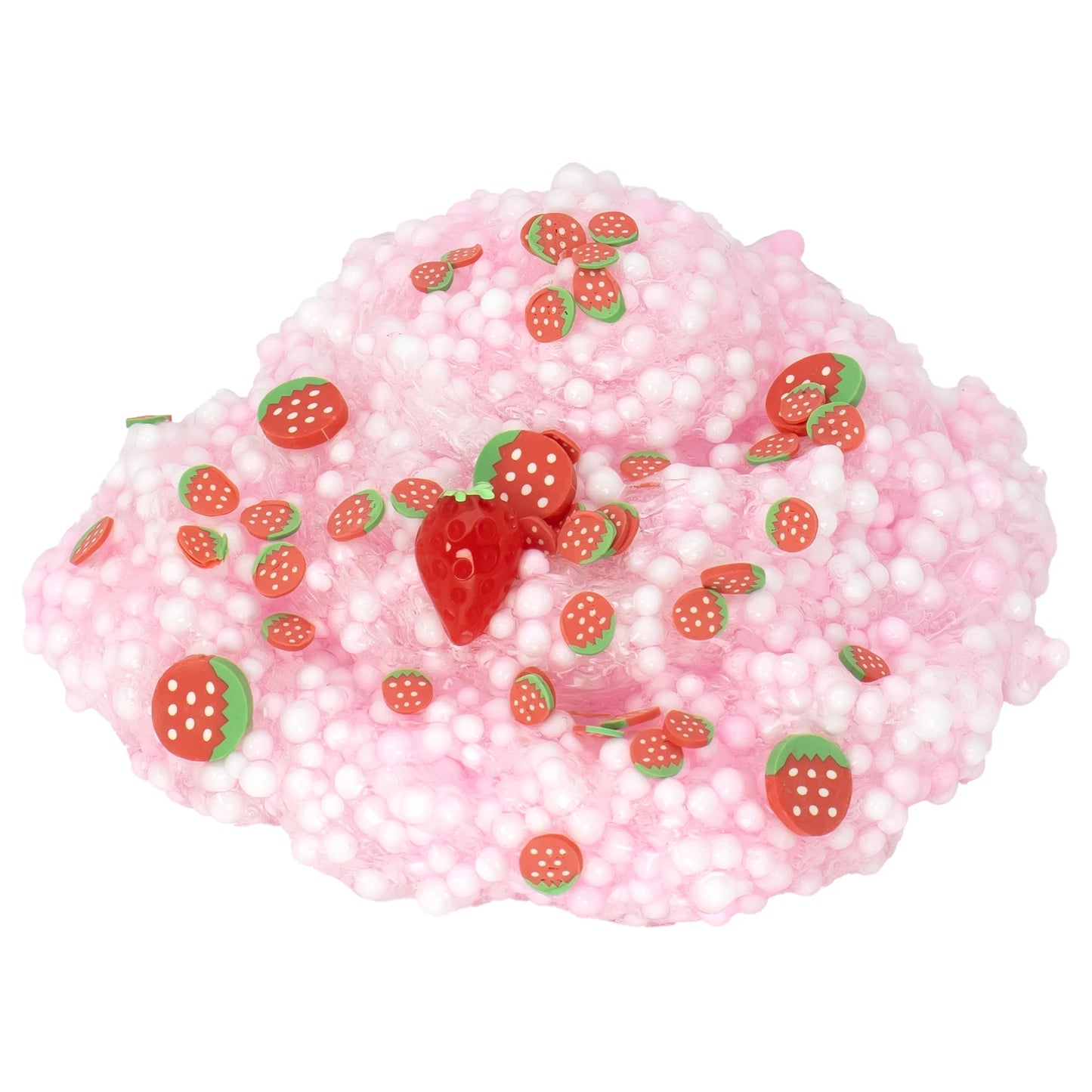 70ml Pack Strawberry Cloud Crunchy Fluffy Slime kit Foam Ball Fruit Sprinkles Slime for Girl and Boys Birthday Gifts Party Favor