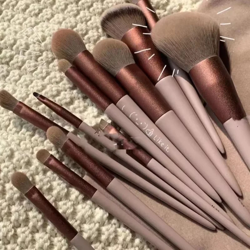 1/13PCS Soft Fluffy Makeup Brushes Set for Cosmetics Foundation Blush Powder Eyeshadow Kabuki Blending Makeup Brush Beauty Tool