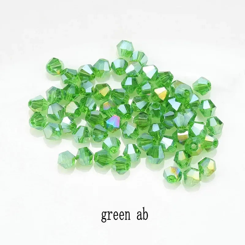 200pcs Glass Bicone Beads 4mm Crystal Beads Jewelry Making Supply for DIY Projects, Bracelets, Necklaces, Earrings