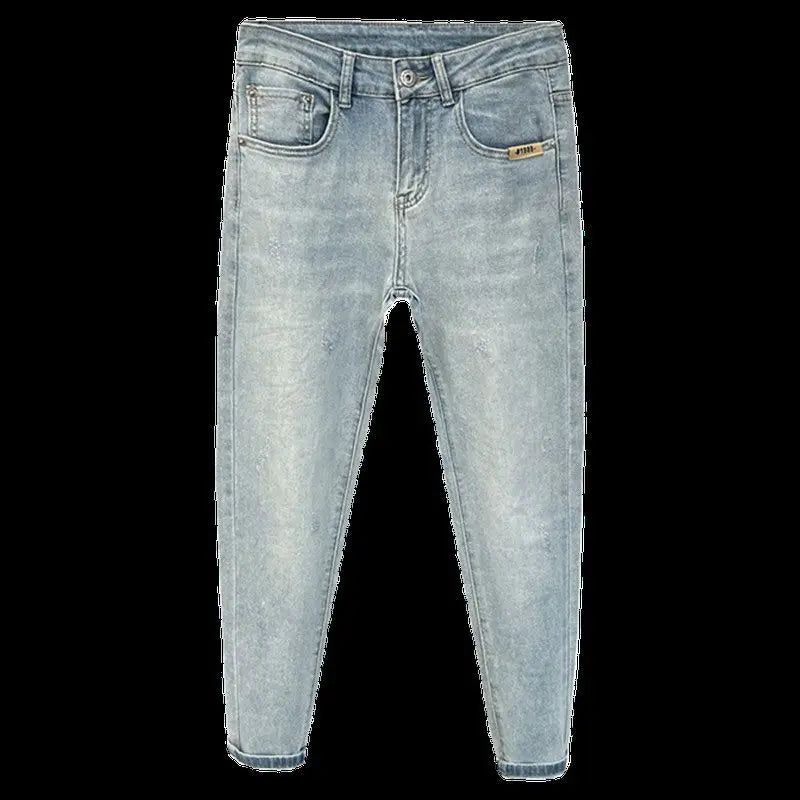 Men Skinny Jeans – Light Color Slim Fit Casual Fashion Denim