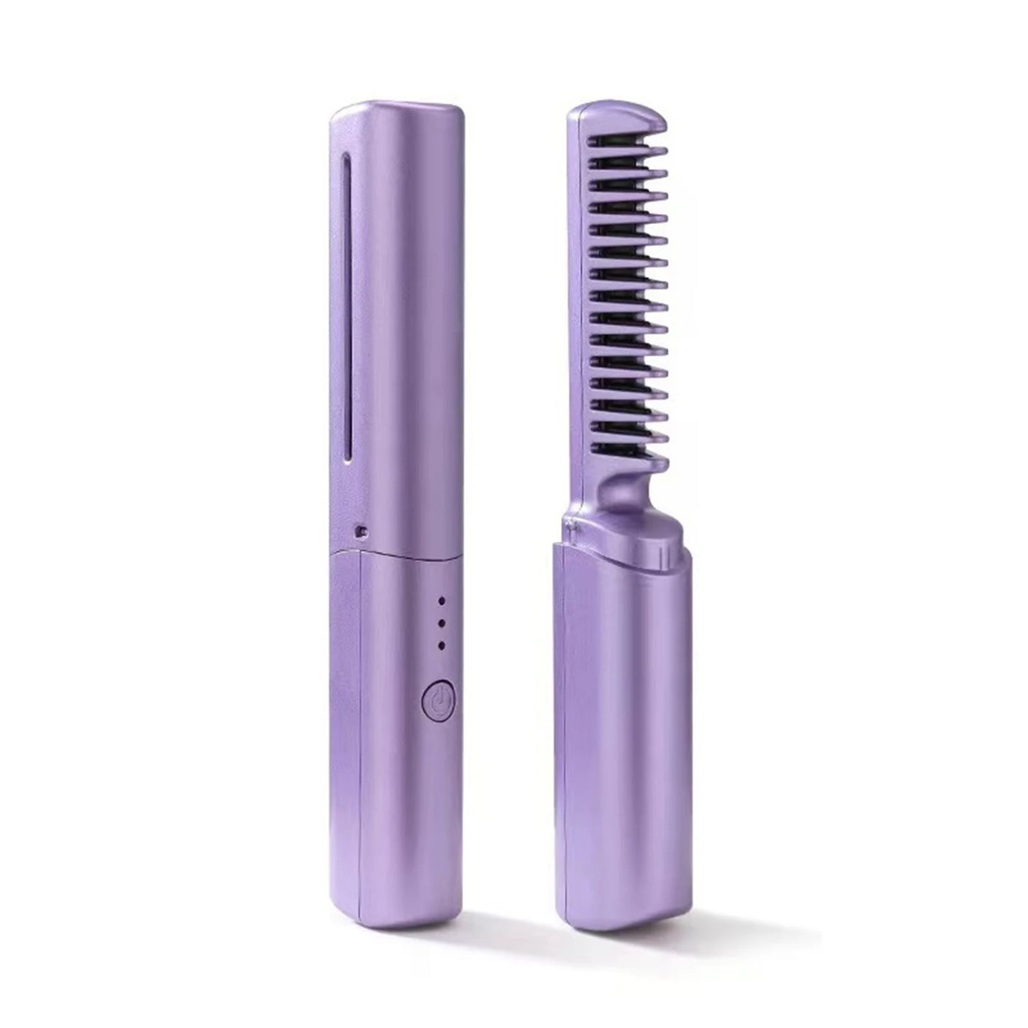 Cordless Hair Straightening Comb Rechargeable Travel Hair Straightener Portable Straightening Comb for Smooth Frizz-Free Hair