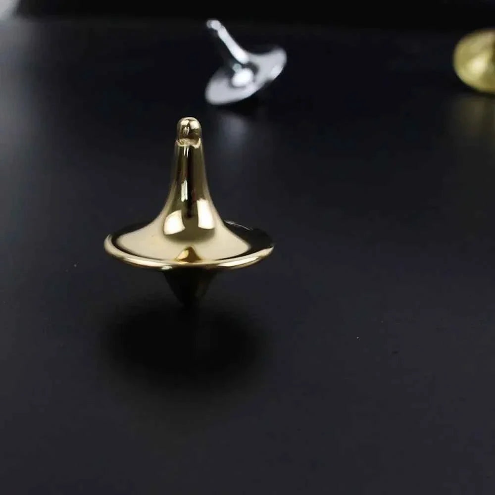 Metal Gyro Great Accurate Silver Spinning Top Hot Movie Totem Print Spinning Top apda7a08