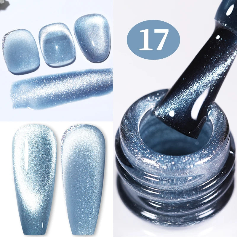 BORN PRETTY 10ml Rainbow Auroras Cat Magnetic Gel Nail Polish Holographics Nail Gel for Manicure Design Varnis Semi Permanent