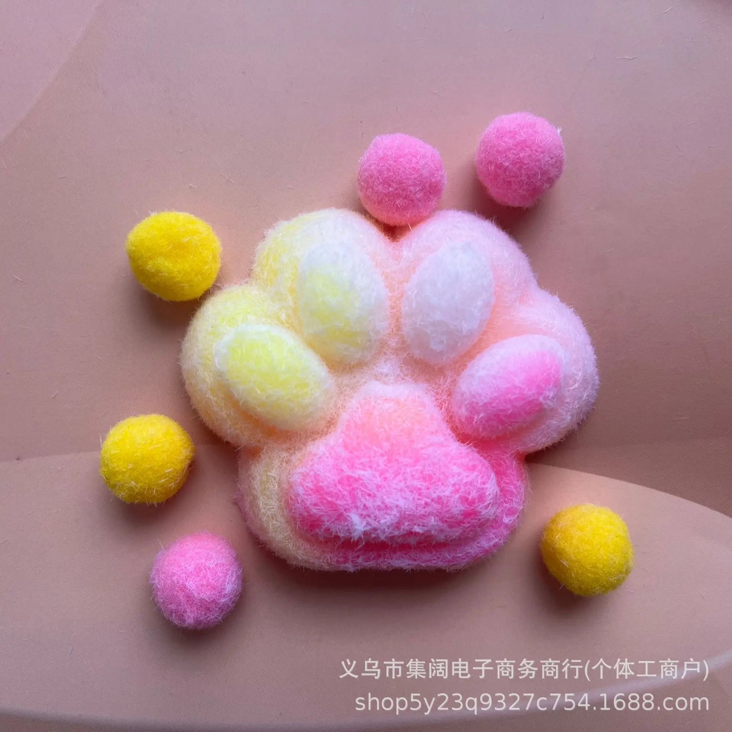 Rainbow Cat Paw Squishy Toy | Three Color Slow Rebound Stress Relief Fidget Toy