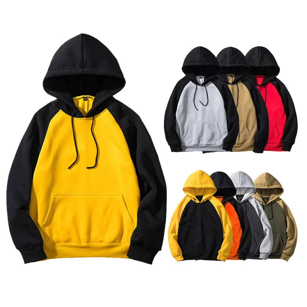 Brand Quality Loose Patchwork Hoodies - Two Tone Street Fashion