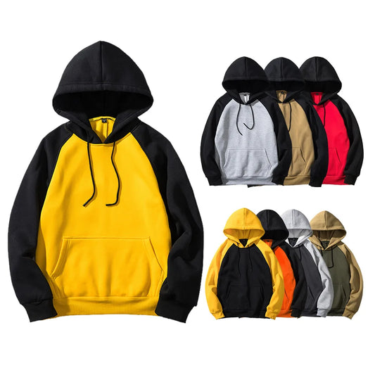 Brand Quality Loose Patchwork Hoodies - Two Tone Street Fashion