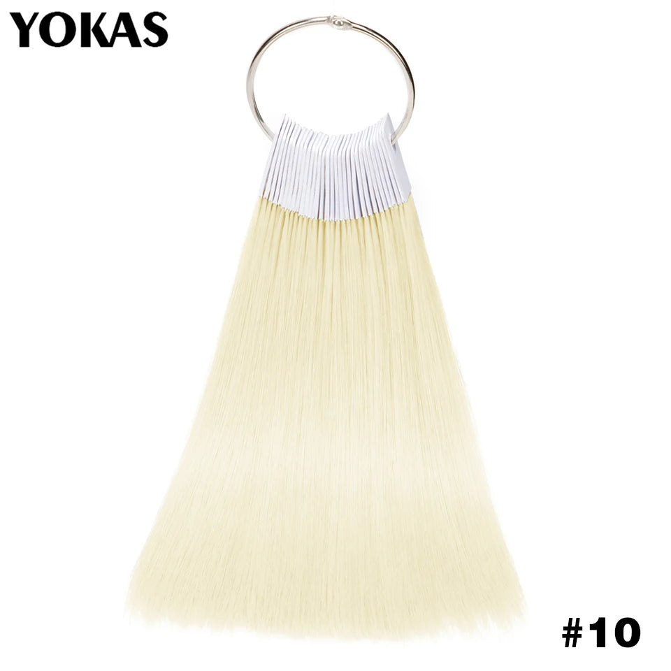 Hairdressing Salon Supplies Swatches Hair Rings for Braids Human Hair Paint Strands Color Ring for Painting Test Sample YOKAS