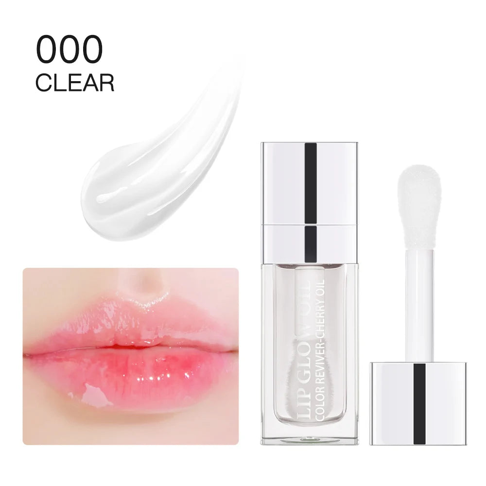Jelly Moisturizing Lip Oil Plumping Sexy Lip Glow Oil Tinted Fashion Hydrating Lip Balm Lips Glow Oil Treatment Makeup Flat Lid