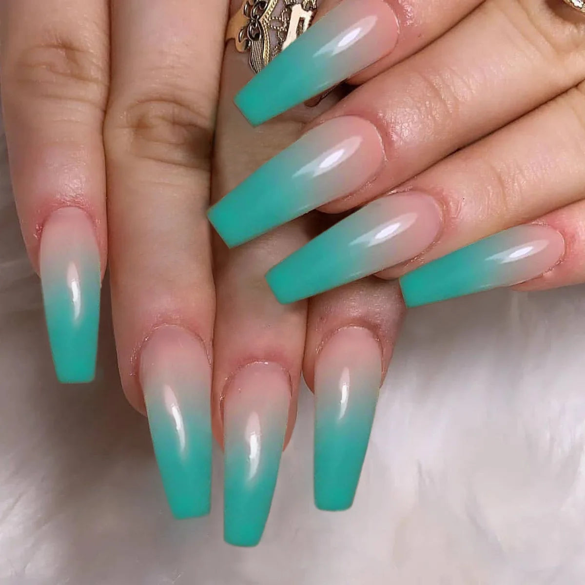 24Pcs Extra Long Square Fake Nail with Glue 3D Little Bear Bow Design False Nails White French Press on Nails Wearable Manicure