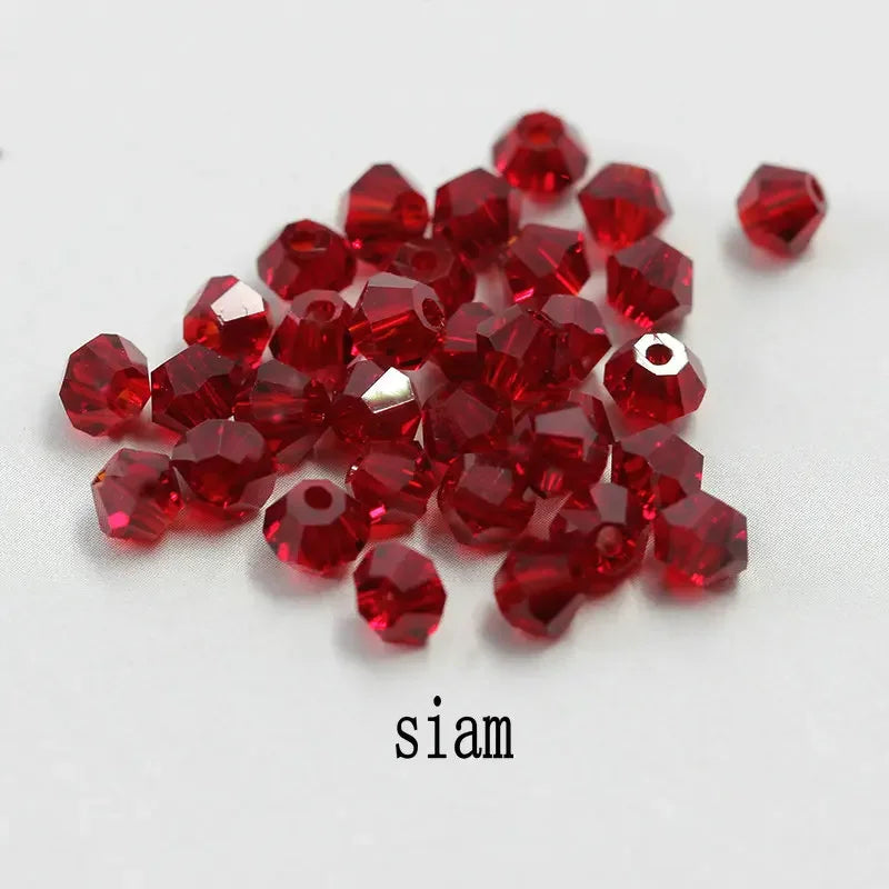 200pcs Glass Bicone Beads 4mm Crystal Beads Jewelry Making Supply for DIY Projects, Bracelets, Necklaces, Earrings