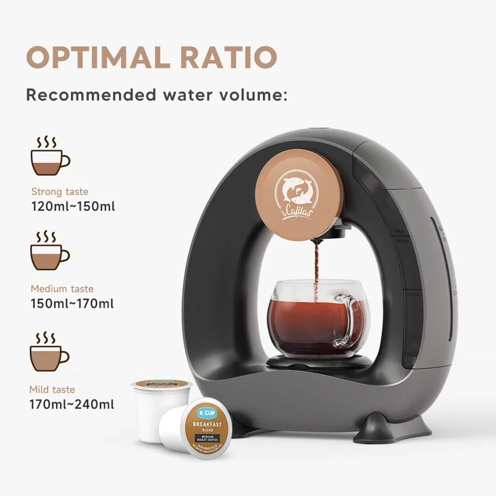 Portable Coffee Maker Low decibel Americano Capsule Coffee Machine Compatible with Coffee Powder & K Cups Original Capsules-2