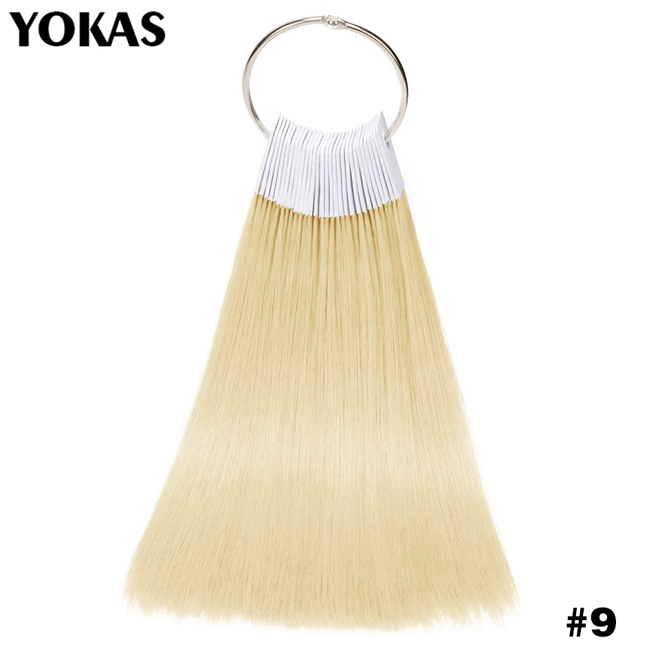 Hairdressing Salon Supplies Swatches Hair Rings for Braids Human Hair Paint Strands Color Ring for Painting Test Sample YOKAS