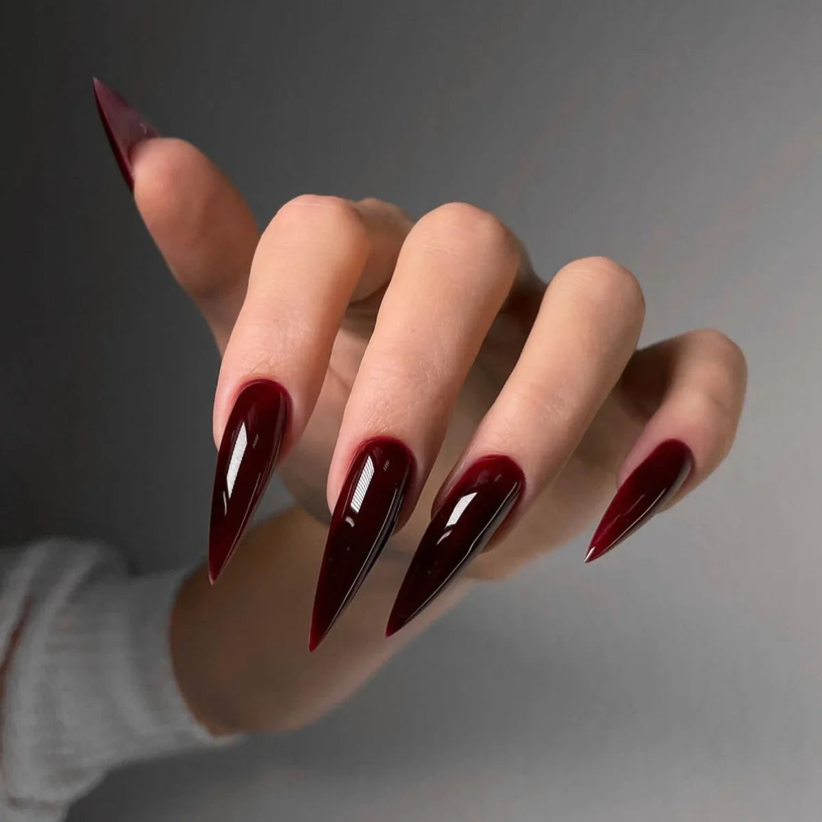 Black Halloween Nails Press on Stiletto Fake Nails Spider Web Designs Long Coffin Ballerina Wearable False Nail for Women 24Pcs