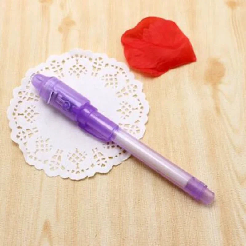 4pcs Luminous Light Pen Set | 2 in 1 UV Black Light Combo Drawing Invisible Ink Pen for Kids