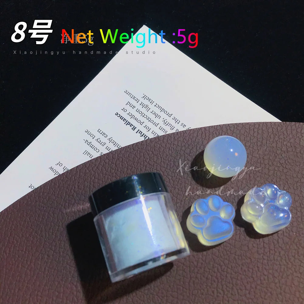 5g Laser Holographic Bulk Glitter Nail Shining Sparkly Pigment Loose Fine Glitter Reflective Gel Polish Accessories Nail Powder