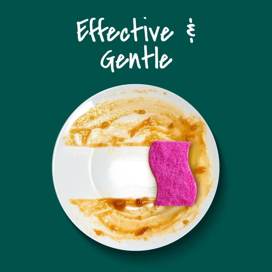 Gentle Clean Delicate Scrub Sponges For Washing Dishes and Cleaning Kitchen 3 Scrub Sponges