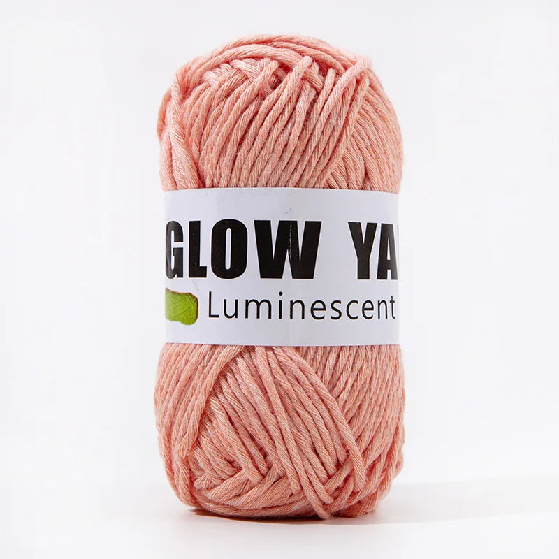 50g Novel Functional Yarn Glow In The Dark Polyester Luminous Chunky Yarn 2mm for Hand Knitting Carpet Sweater Hat Wool Yarn 80m