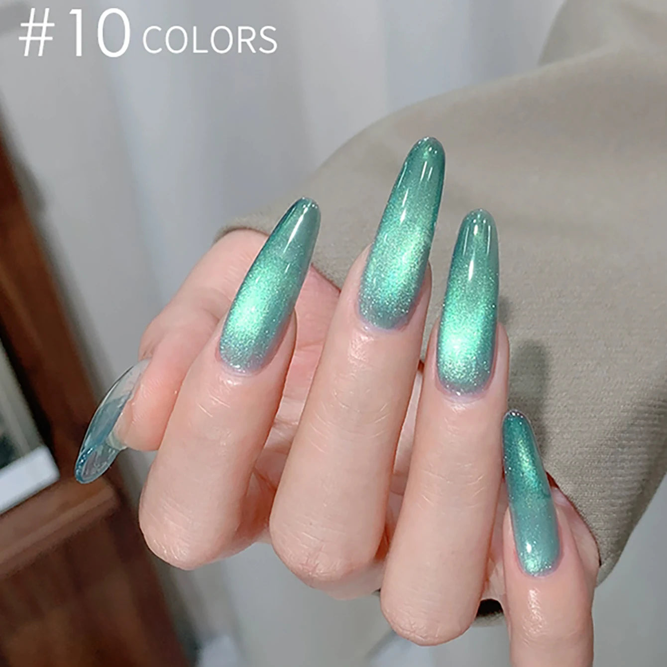 MIANEL 1-18pcs12ML Summer Hot Selling Rainbow Candy Colorful Cat Eye Gel Nail Polish New Porcelain White Glass Beads Nail Polish