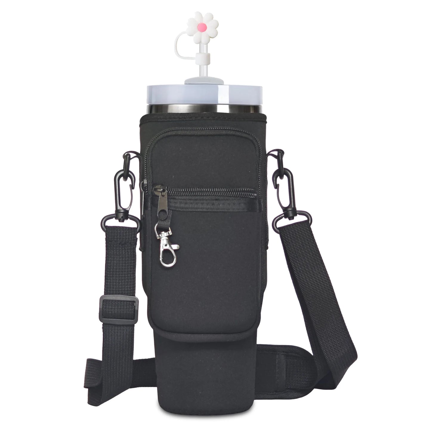 Water Bottle Carrier Bag For Stanley 40oz Insulated Mug Cup Holder Portable Water Bottle Bag with Adjustable Shoulder Strap