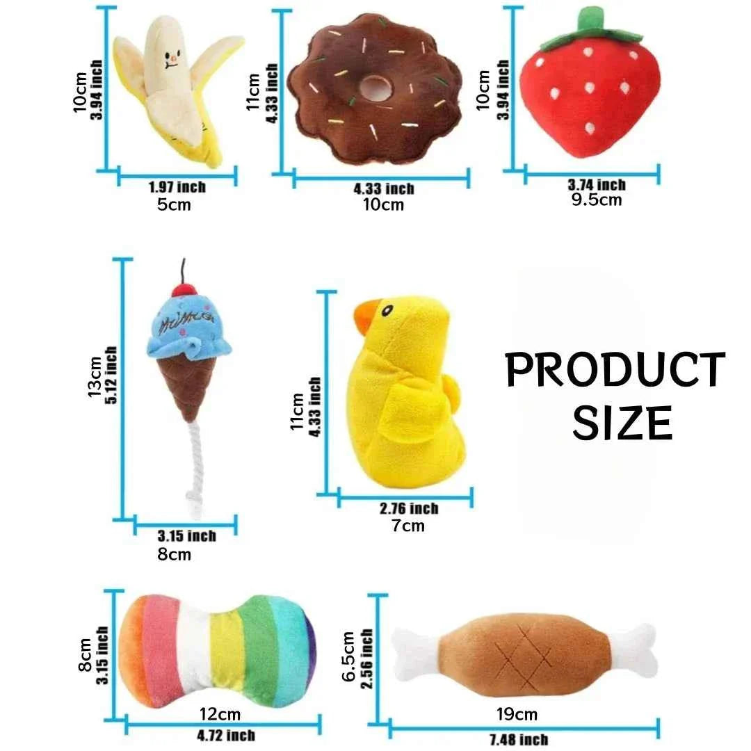 7-Piece Plush Puppy Toy Set – Chew, Play & Sound