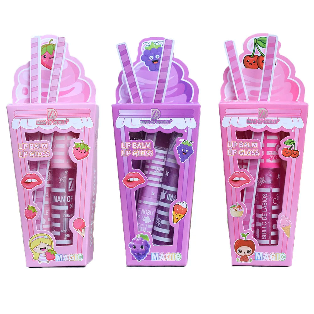 GLORY CARROT Lip Balm + Gloss Set