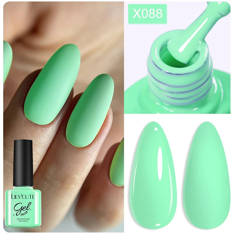 LILYCUTE 7ml Neon Reflective Nail Gel Polish Dark Flash Glitter Effect Fluorescent Gel Soak Off UV Gel Summer Nail Art Varnish