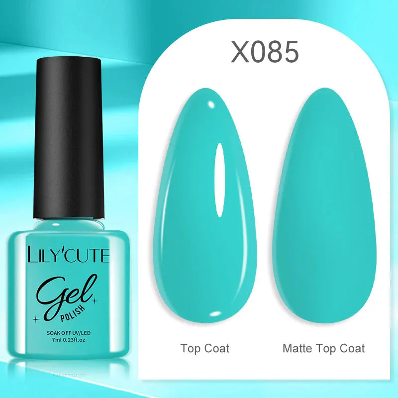 LILYCUTE 7ml Neon Reflective Nail Gel Polish Dark Flash Glitter Effect Fluorescent Gel Soak Off UV Gel Summer Nail Art Varnish