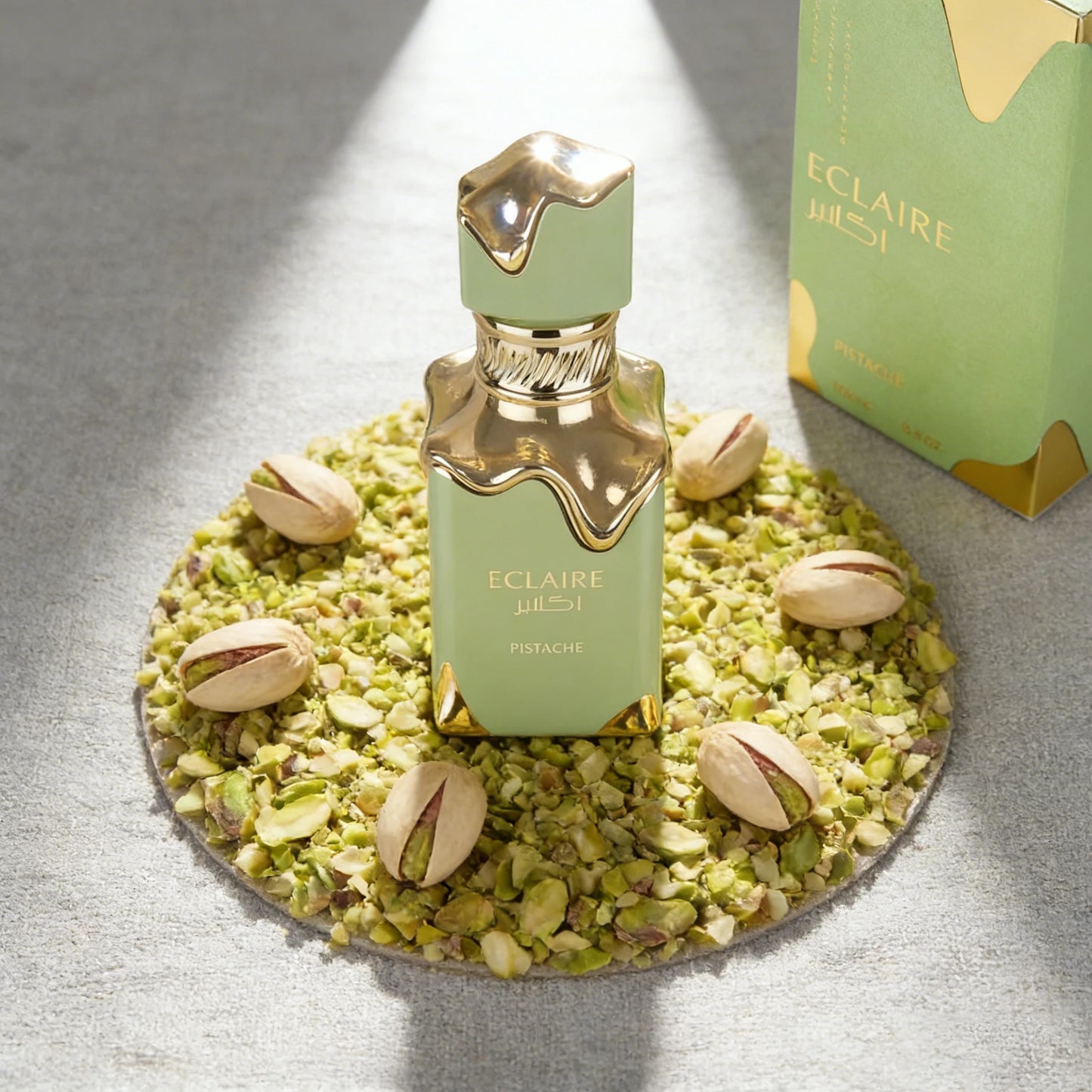 ECLAIRE pistachio - gourmet, nutty, creamy, musky - women's persistent light essence spray, 3.4 oz/100 ml