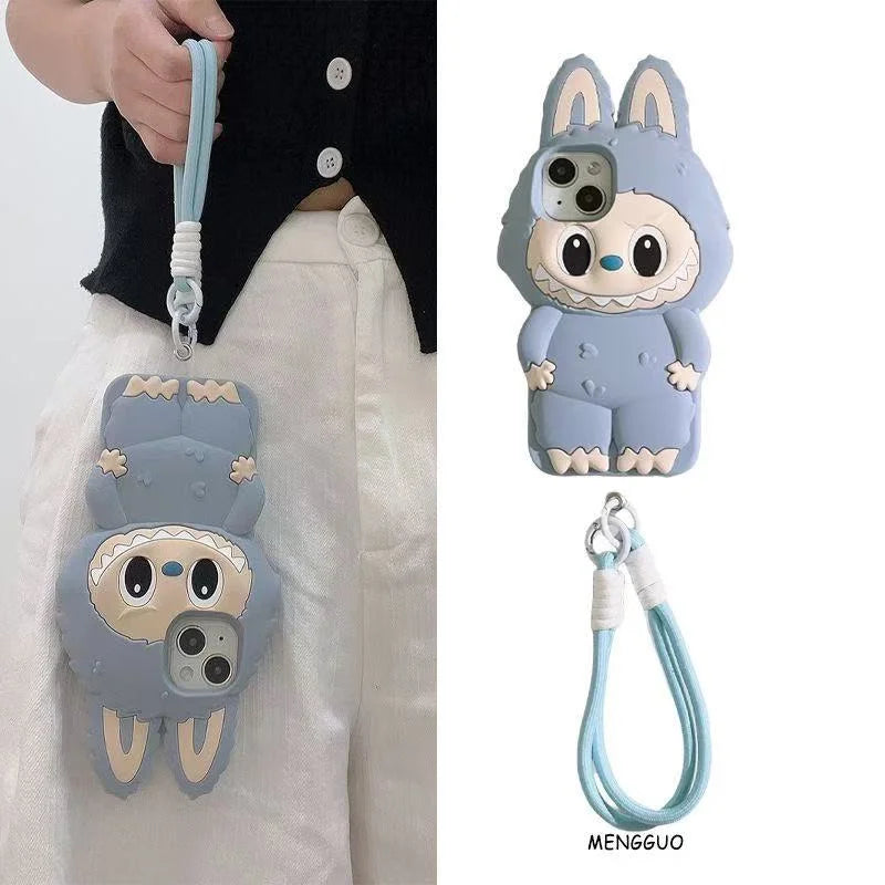 3D Cartoon Kawaii Monster Rabbit Soft Silicone Phone Case For iPhone