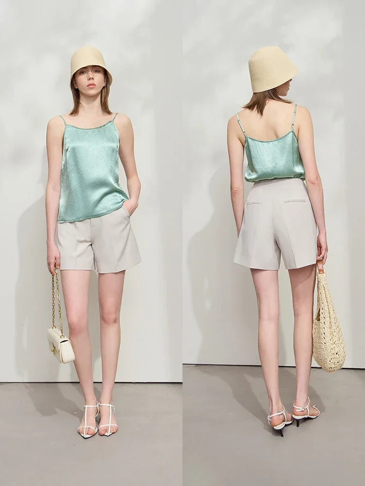 Luxury Acetate Tank Top Minimalist Adjustable Camisole