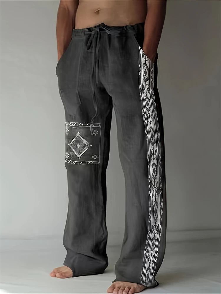 2025 Spring And Summer New Graffiti Drawstring Long Men's Sweatpants 3D Printed Beach Pants Men's Clothing Ground Casual Pants