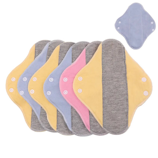 6Pcs Diaper Washable Menstrual Cloth Pads Reusable Graphene Sanitary Napkin Soft 23CM Nursing Pad for Women Pantyliner