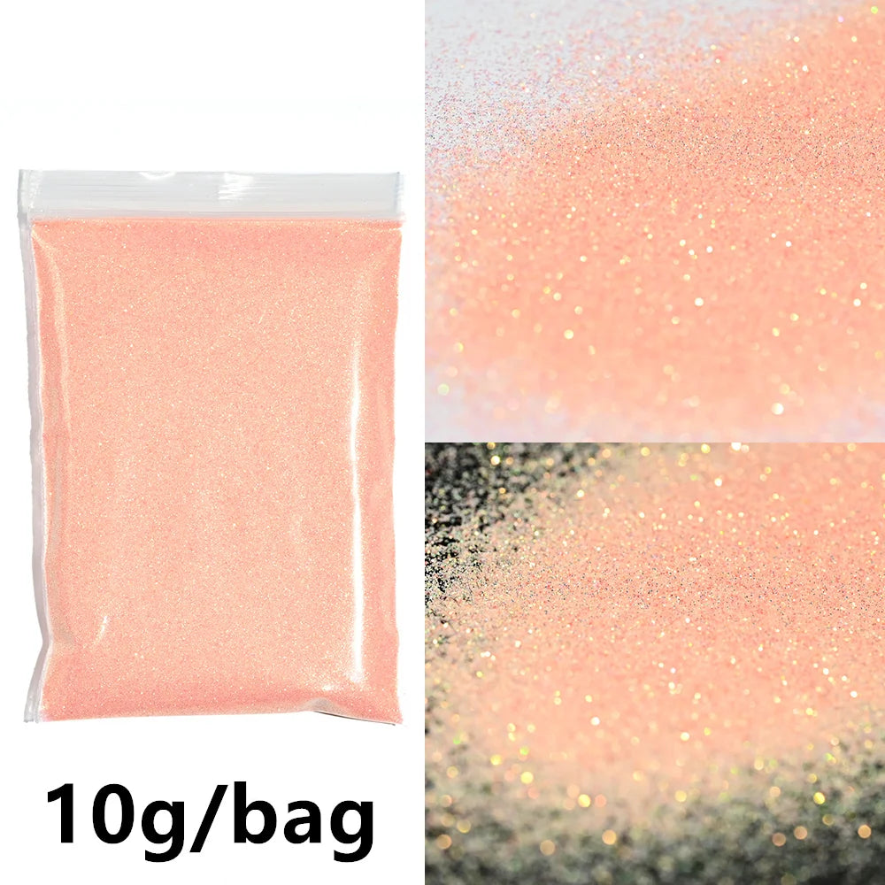 5g Laser Holographic Bulk Glitter Nail Shining Sparkly Pigment Loose Fine Glitter Reflective Gel Polish Accessories Nail Powder