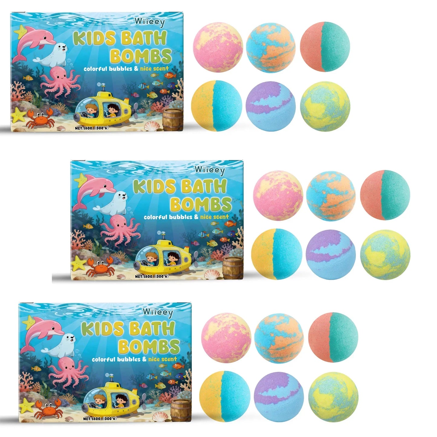 Bath Bombs for Kids Gentle Cleansing Skin Moisturizing Relax Body Exfoliating Relieve Stress Anxiety Fragrance Bubble Bath Ball