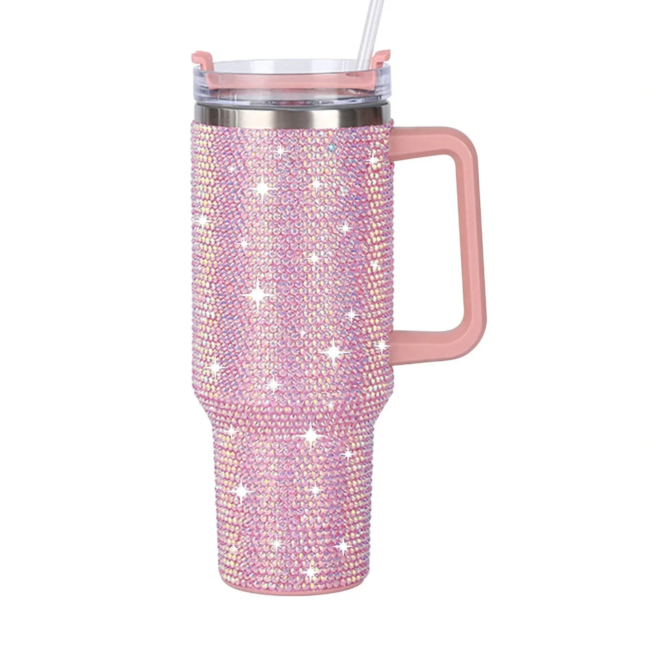 Shine Bright - Handmade 40oz Sparkling Rhinestone Stainless Steel Tumblers