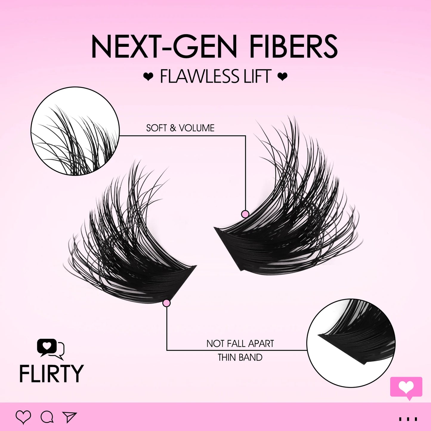 WOSHEER Eyelash Clusters Kit Thick Individual Lashes Lash Bond And Seal And Remover Faux Mink Lashes Eyelash Extension DIY