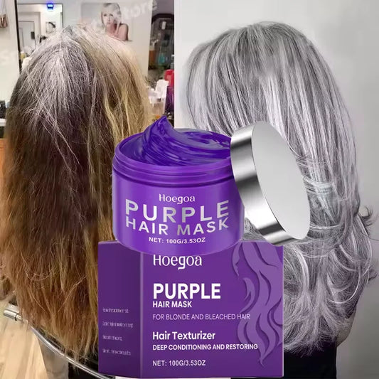 Color Fixing Hair Dye Shampoo to Cover Gray Hair Fade Yellow After Bleach Hair Shampoo Non-irritating Purple Shampoo for Blonde