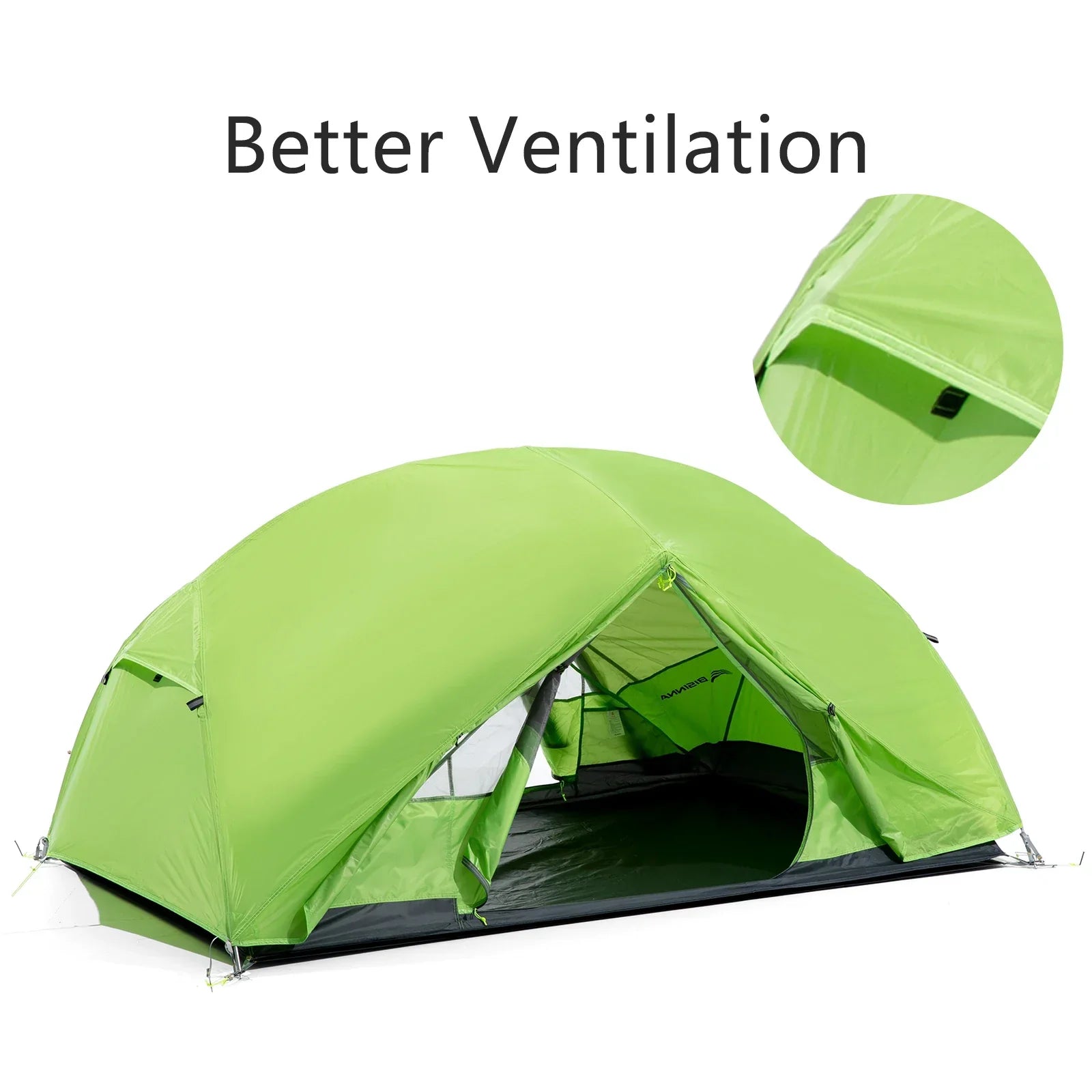 2-Person Double-Layer Camping Tent Waterproof Backpacking  Green-2