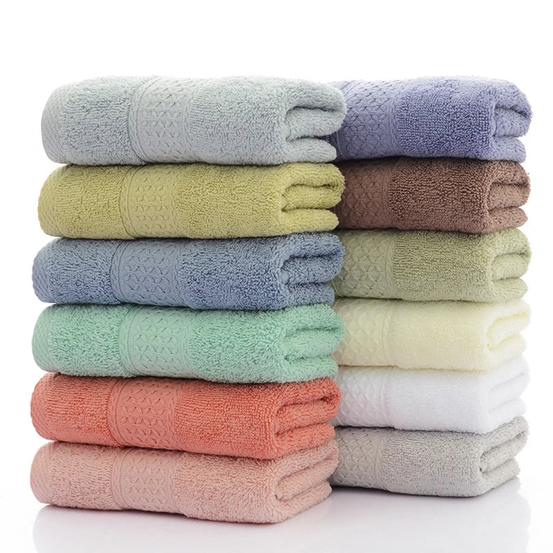 100% Cotton Adult Thickened Durable Towel  Soft Quick Dry  Absorbent Solid color Face Towel  bath household cotton face towel