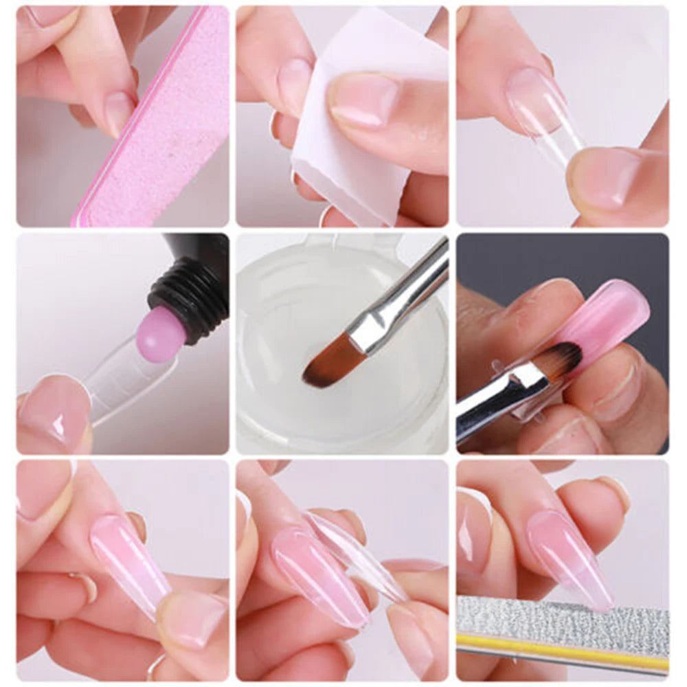 Limegirl Poly Nail UV Gel Set for Nails Quick Extension Building Soak Off UV Polys Nail Gel Kit Manicure Art  Decoration Tools