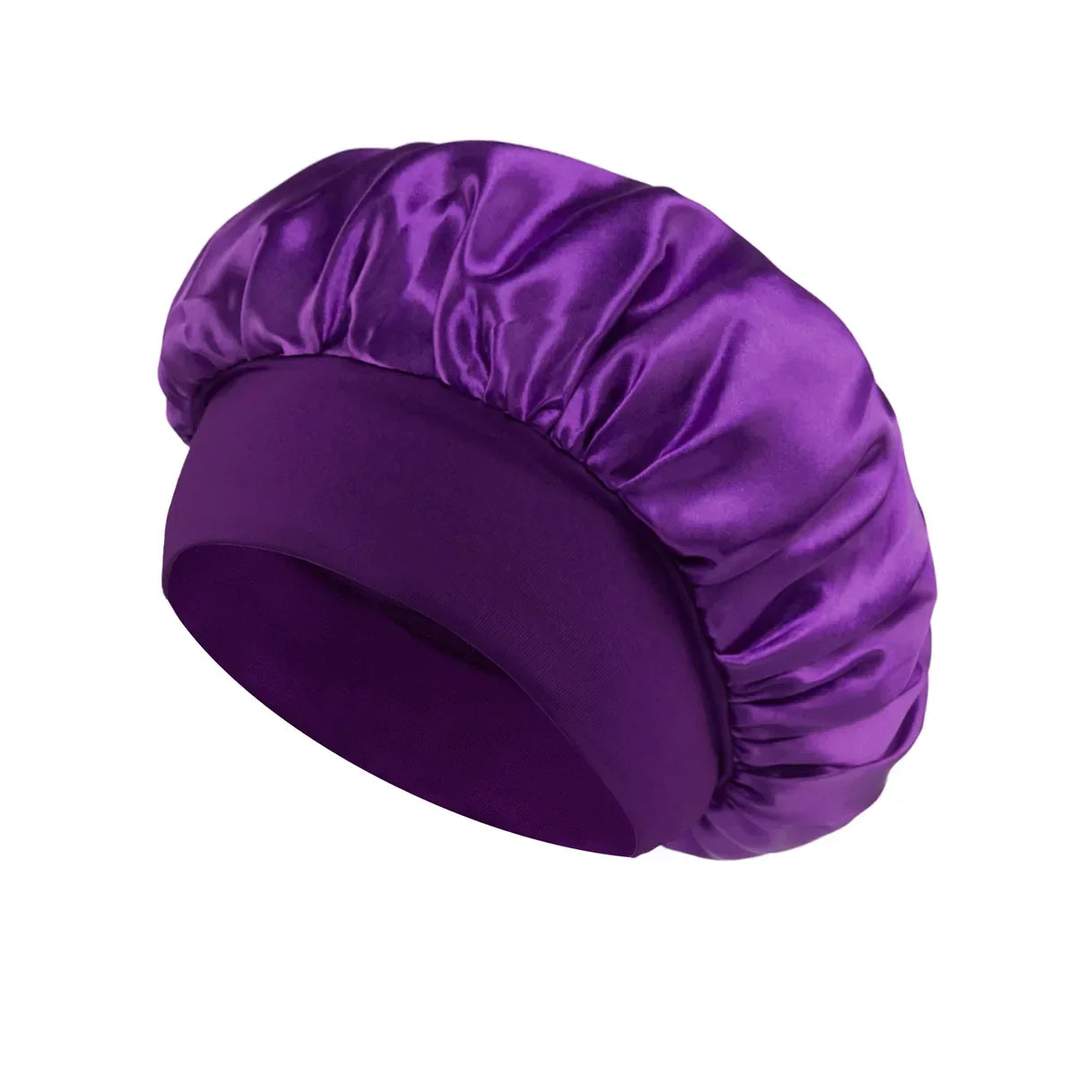 Solid Wide-Brimmed Satin Hair Bonnet for Sleeping *Multiple Colors*