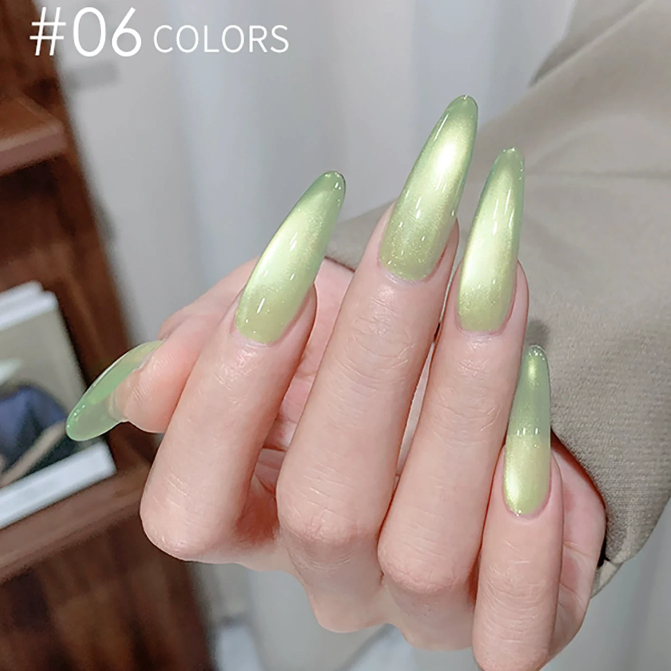 MIANEL 1-18pcs12ML Summer Hot Selling Rainbow Candy Colorful Cat Eye Gel Nail Polish New Porcelain White Glass Beads Nail Polish