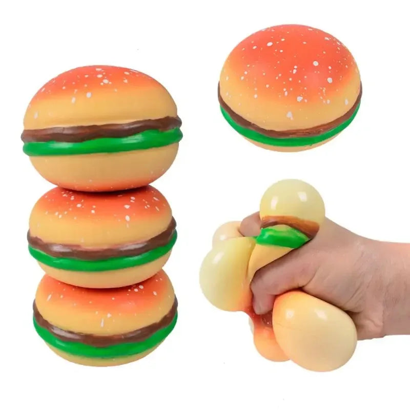 Hamburger Squeeze Stress Ball | Sensory Toy for Anxiety Relief
