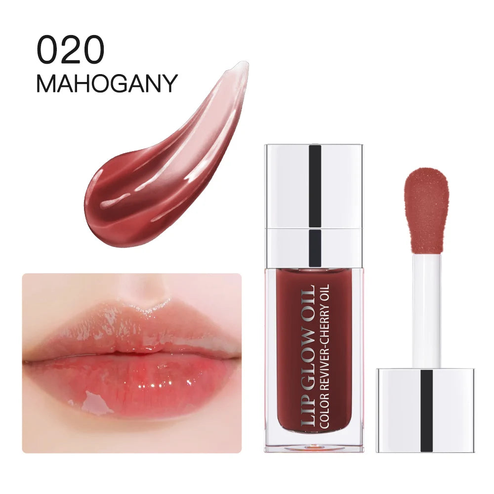 Jelly Moisturizing Lip Oil Plumping Sexy Lip Glow Oil Tinted Fashion Hydrating Lip Balm Lips Glow Oil Treatment Makeup Flat Lid