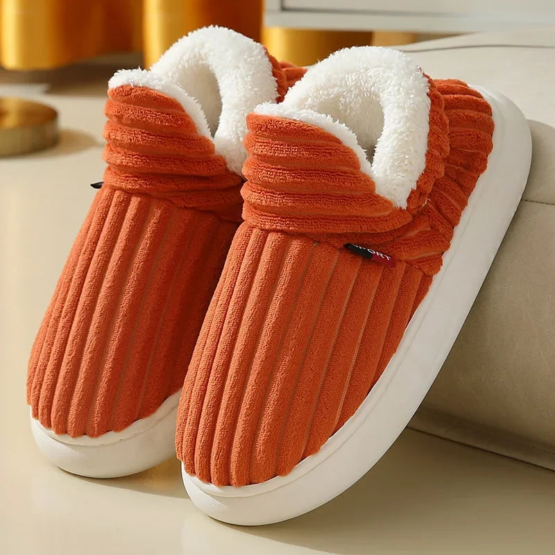 2025  New Soft Sole Slippers For Women Winter Fashion Women Fur Slippers Fuzzy Plush Men Slippers Warm Furry Women Cotton Shoes