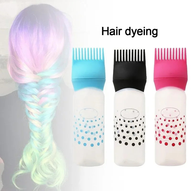 1Pcs Professional Refillable Hair Dye Applicator Brush Bottle
