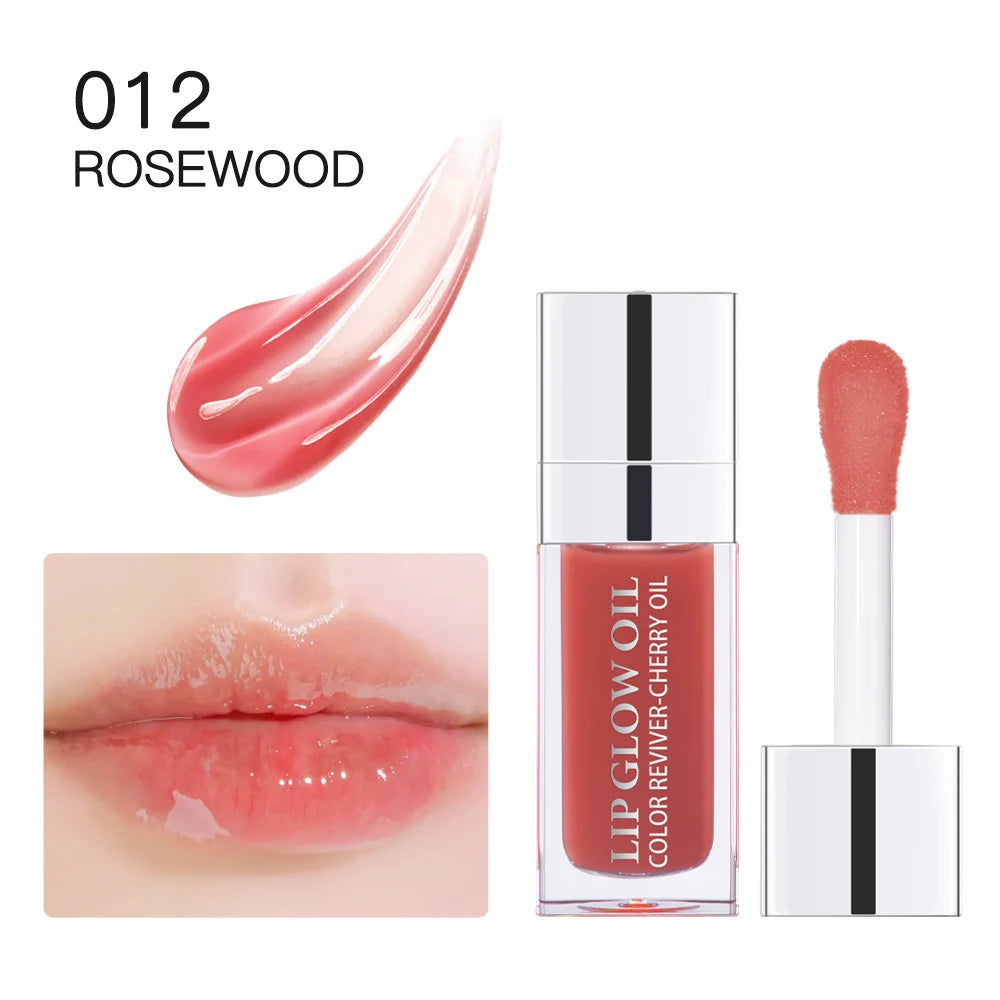 Jelly Moisturizing Lip Oil Plumping Sexy Lip Glow Oil Tinted Fashion Hydrating Lip Balm Lips Glow Oil Treatment Makeup Flat Lid