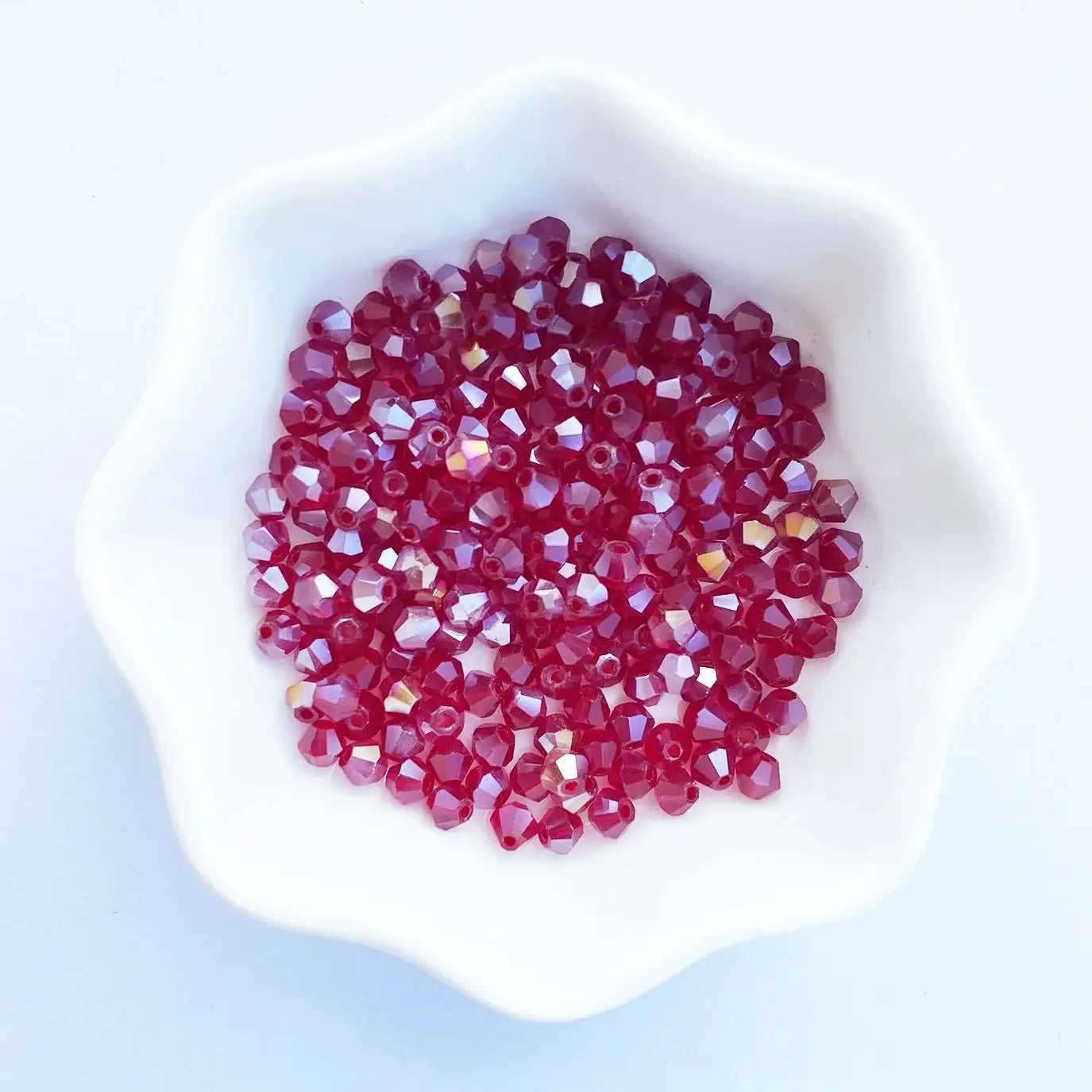 100PCS Bicone Crystal Glass Bead Colorful Loose Spacer Glass Bead for Jewelry Making DIY Necklace Earrings Bracelets Accessories